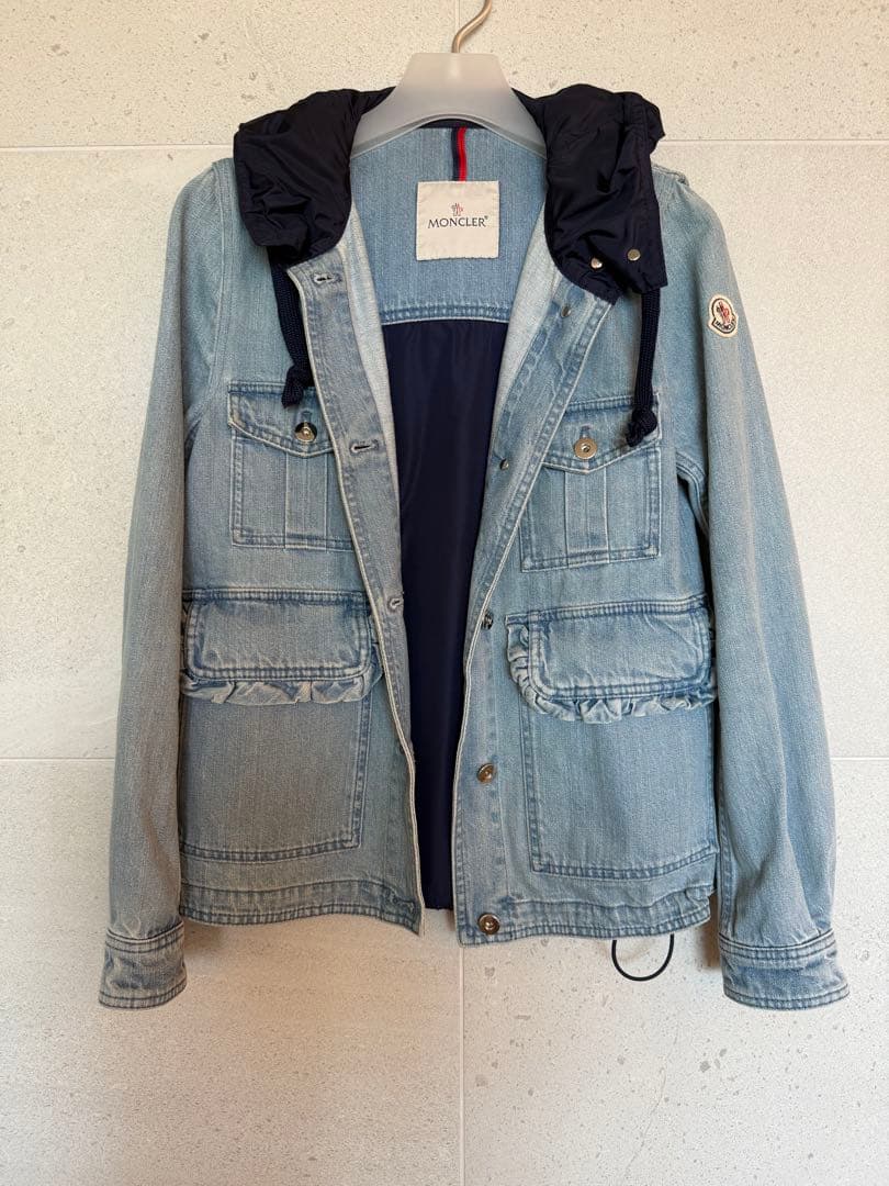 MONCLER フード付きデニムジャケット