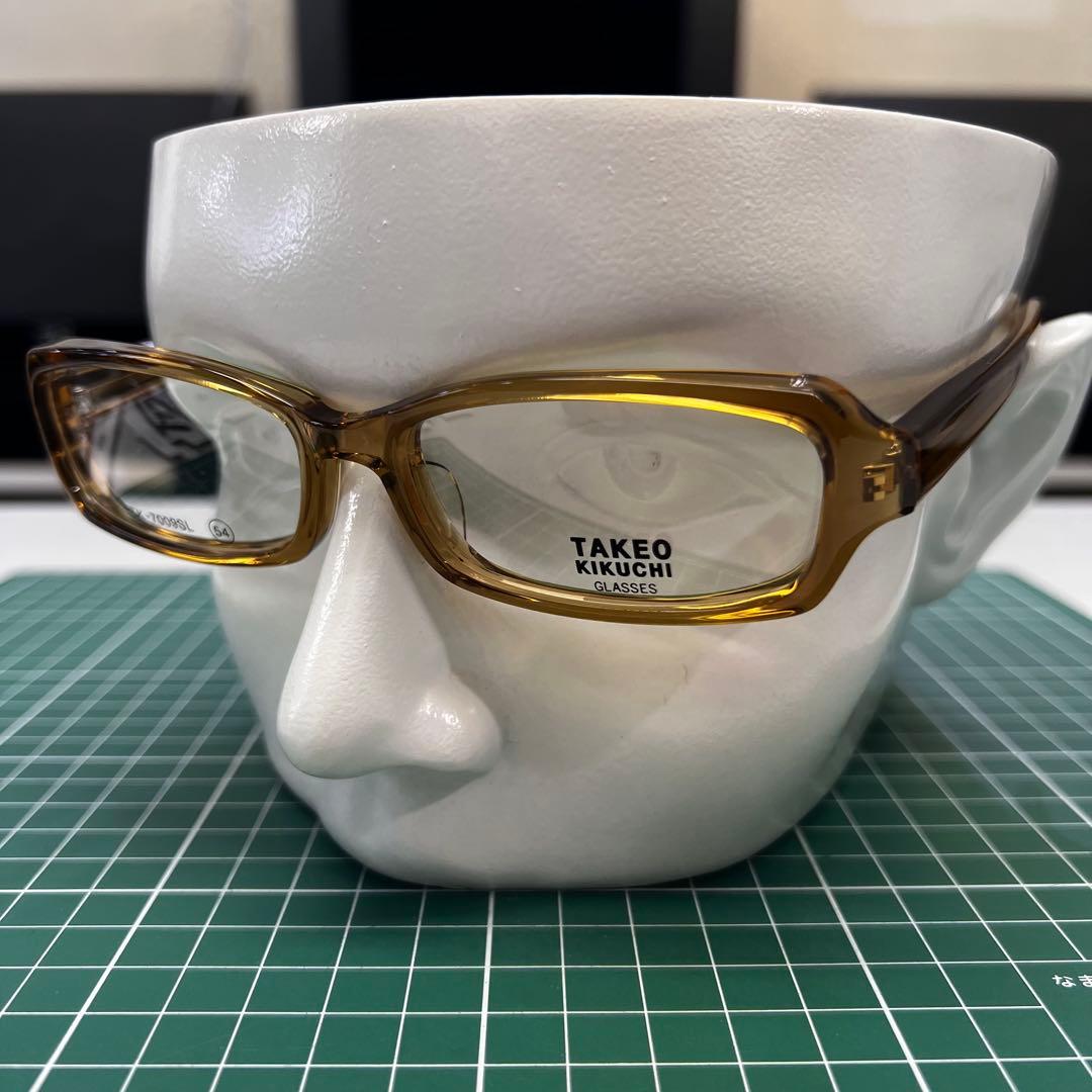 TAKEO KIKUCHI TK-7009 クリアブラウン　セルフレーム　メガネ
