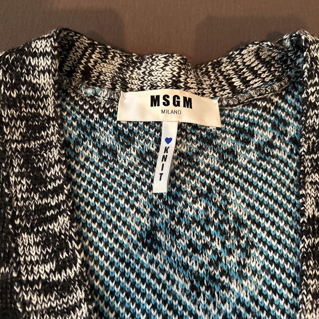 MSGM カーディガン XS 青黒 - メルカリ