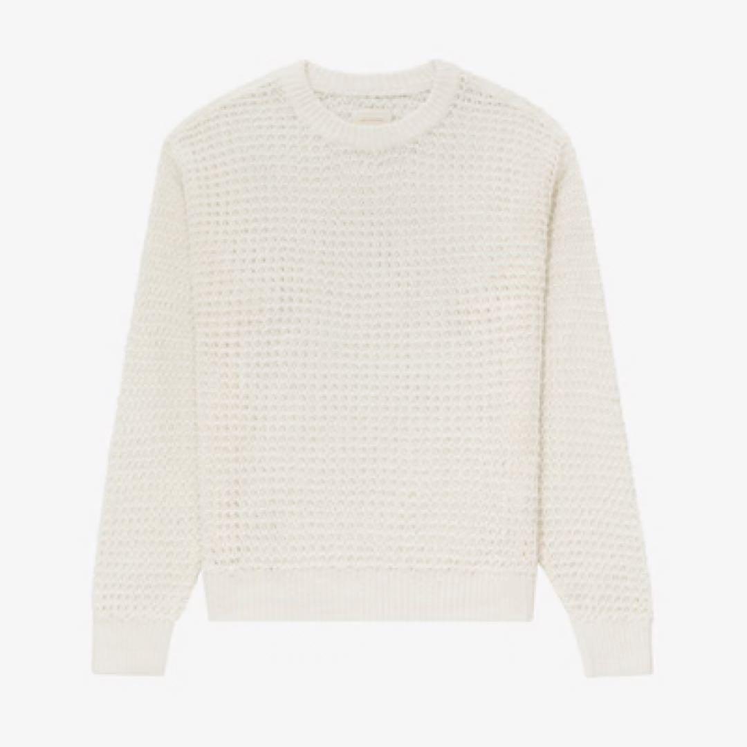 エメレオンドレ　ワッフルニット　クルーネック
