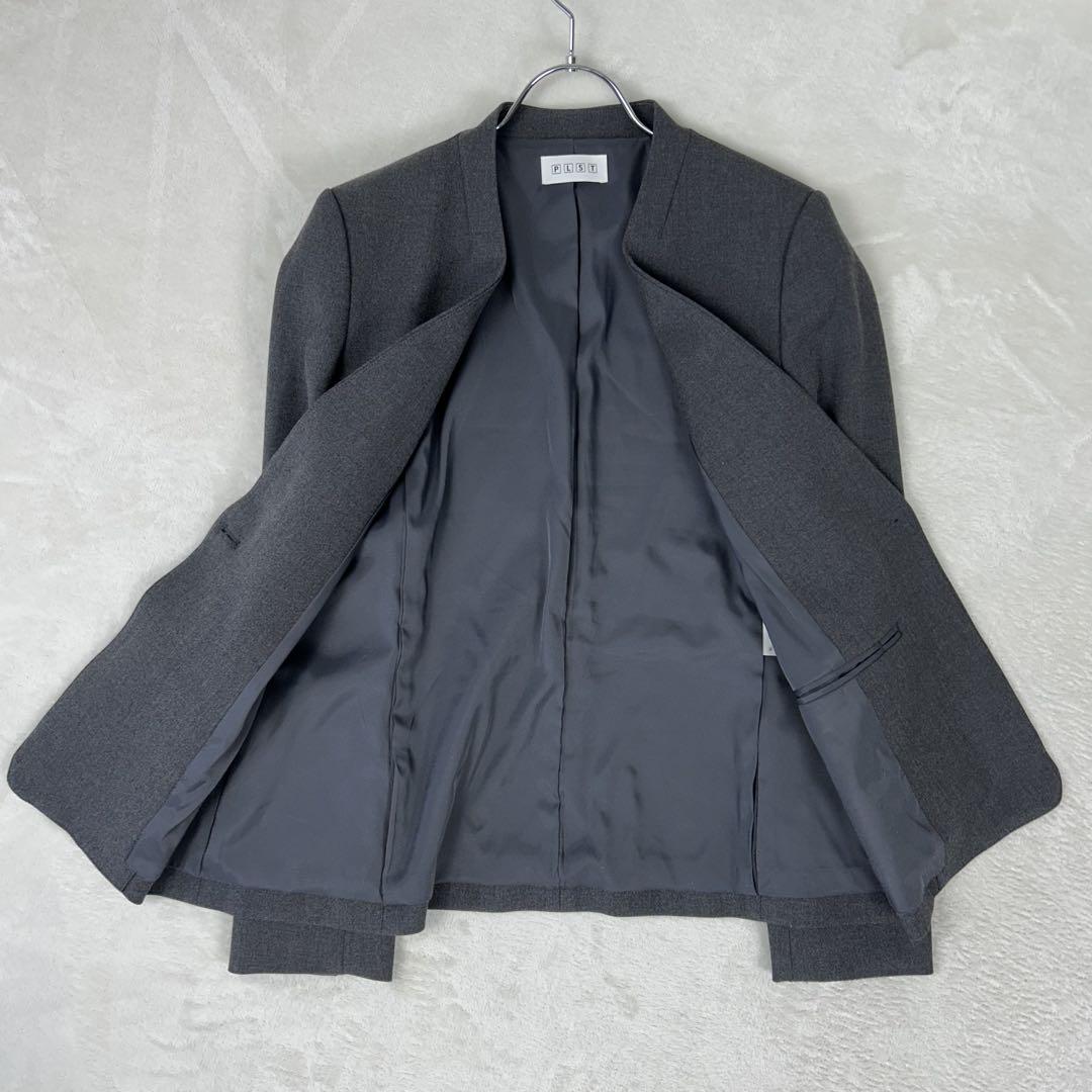 人気♡プラステ ビジネススーツセットアップ ノーカラージャケット スカートパンツ