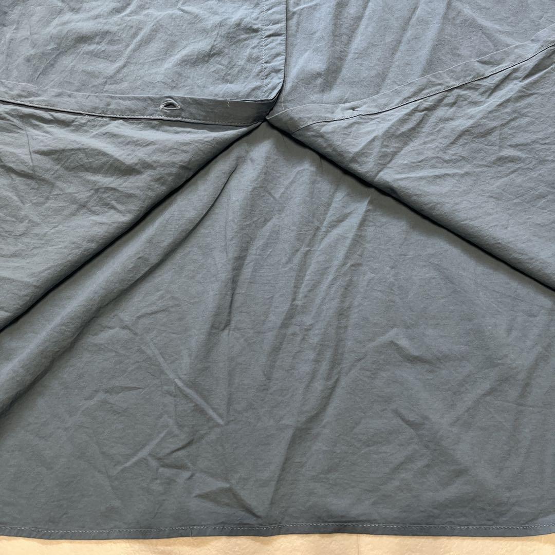 美品　MidiUmi バントカラーロングシャツワンピース　五分袖　コットン