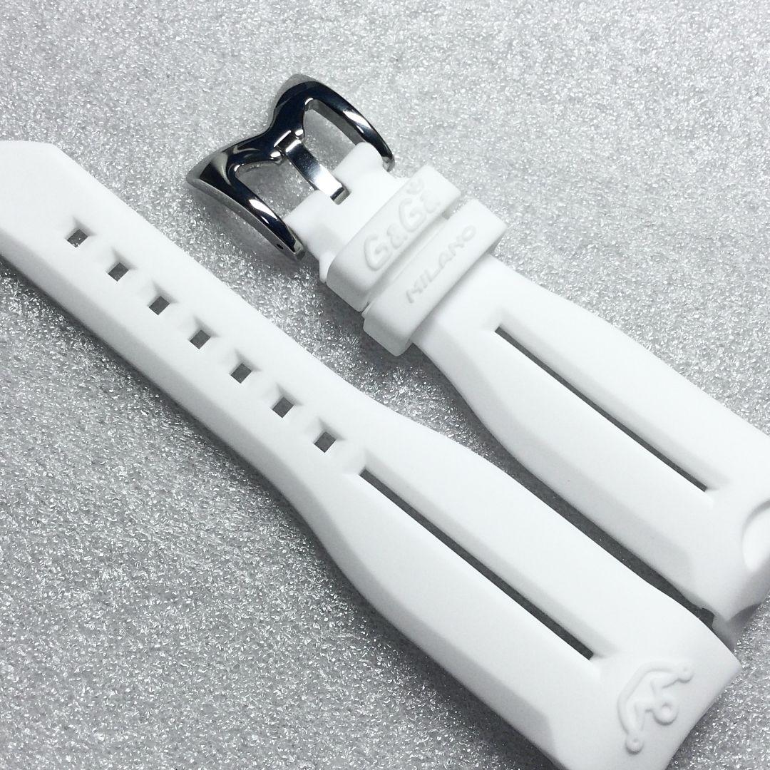 確実正規 ガガミラノ 48mm用 ホワイト◇ラバーベルト 未使用品