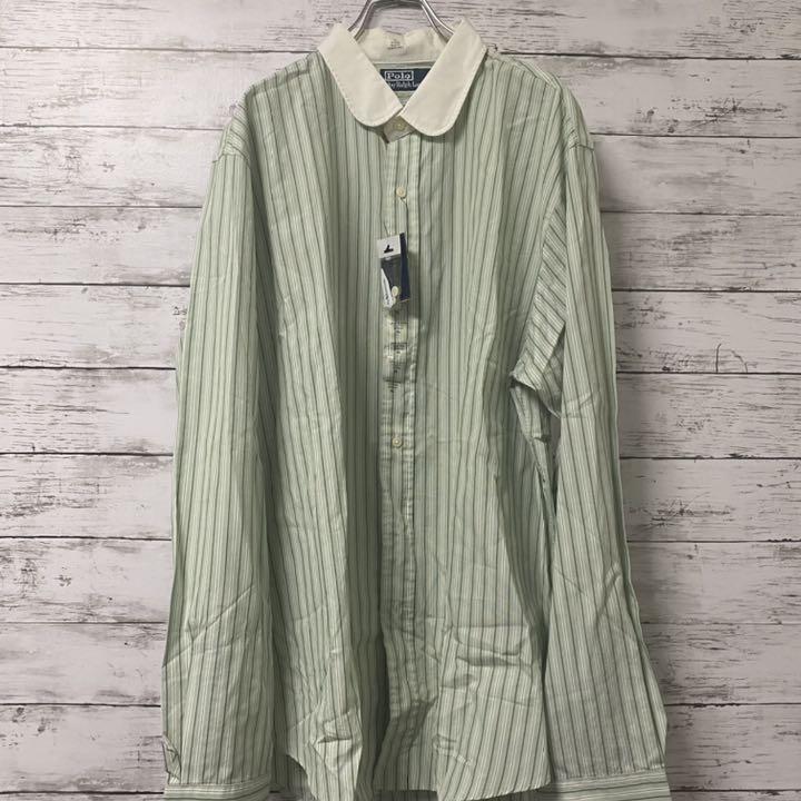 Polo by Ralph Lauren 襟付きストライプシャツ デッドストック JfoAh-m43565642521 爆買い在庫