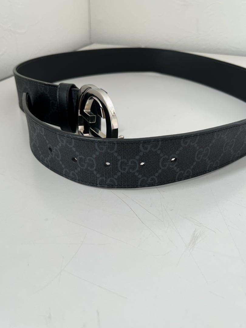 GUCCI ブラック GGパターン ベルト
