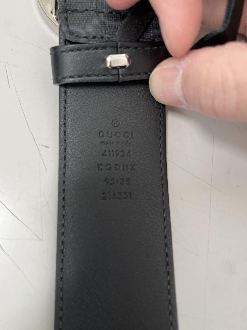GUCCI ブラック GGパターン ベルト