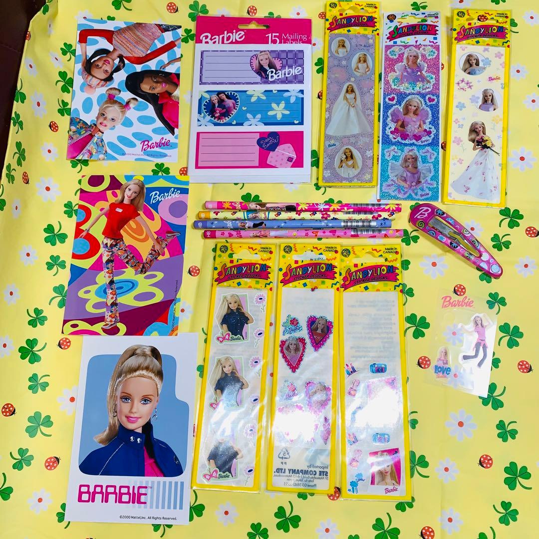 海外製 Barbie ステッカー、ハガキなどまとめて