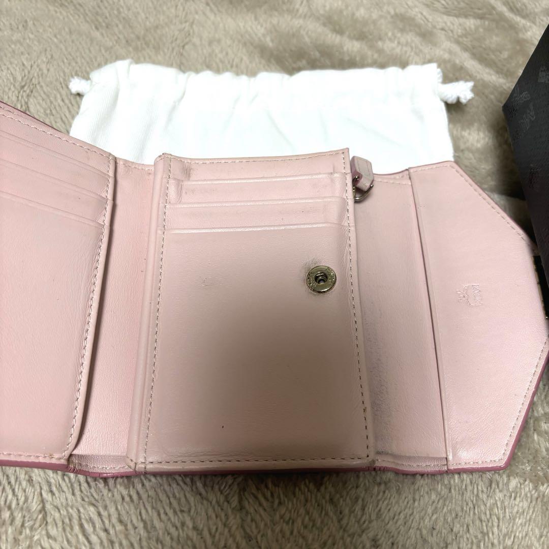 MCM 三つ折り財布 パウダーピンク 正規品 MCM 三つ折り財布 パウダーピンク 正規品