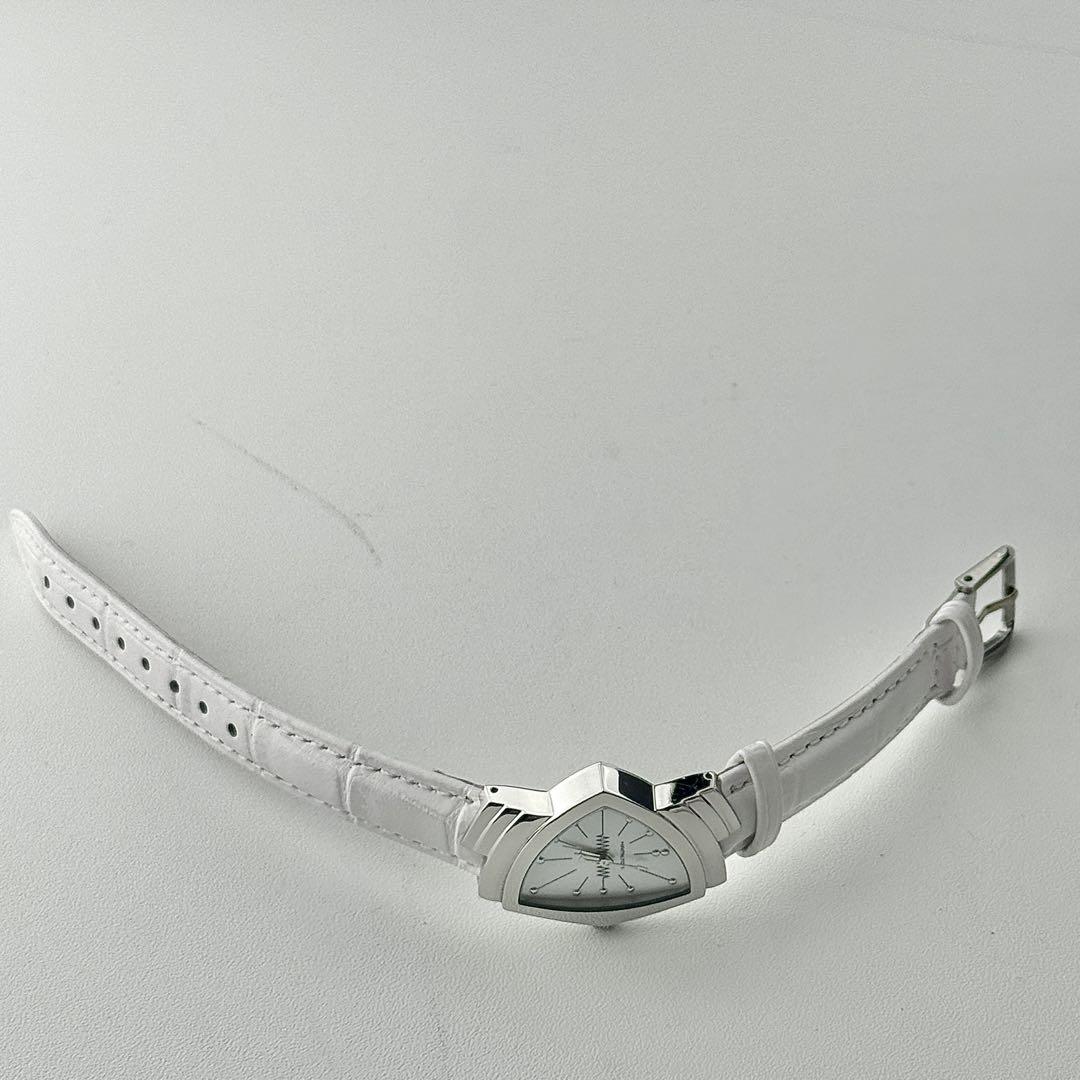 【美品】535 ベンチュラ ホワイトシェル文字盤 レディース クォーツ
