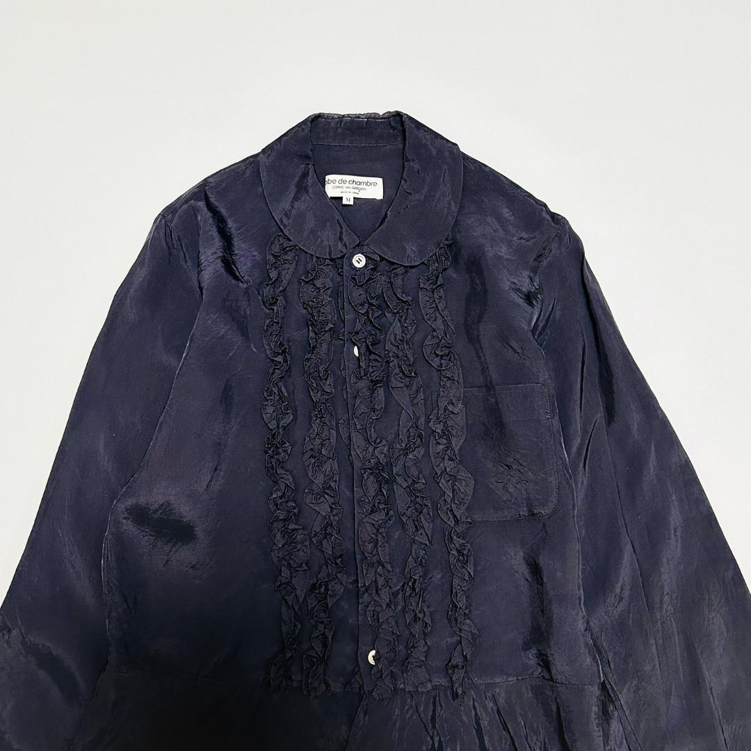 希少 コムデギャルソン robe de chambre キュプラ フリルブラウス