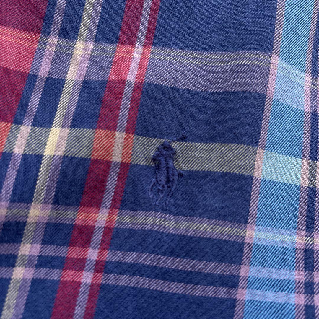ラルフローレン カスタムフィット 長袖 チェックシャツ 羽織り ポニー刺繍