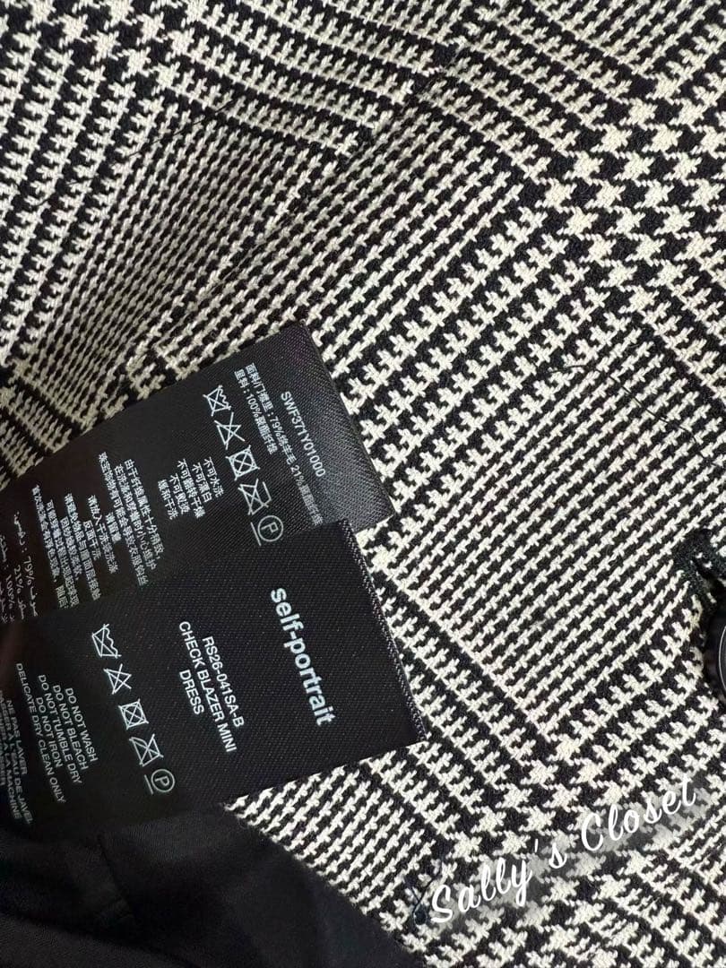 ❤️26新作 新品♡ SelfPortrait チェックミニワンピース♡ G78 ❤️26新作 新品♡ SelfPortrait チェックミニワンピース♡ G78