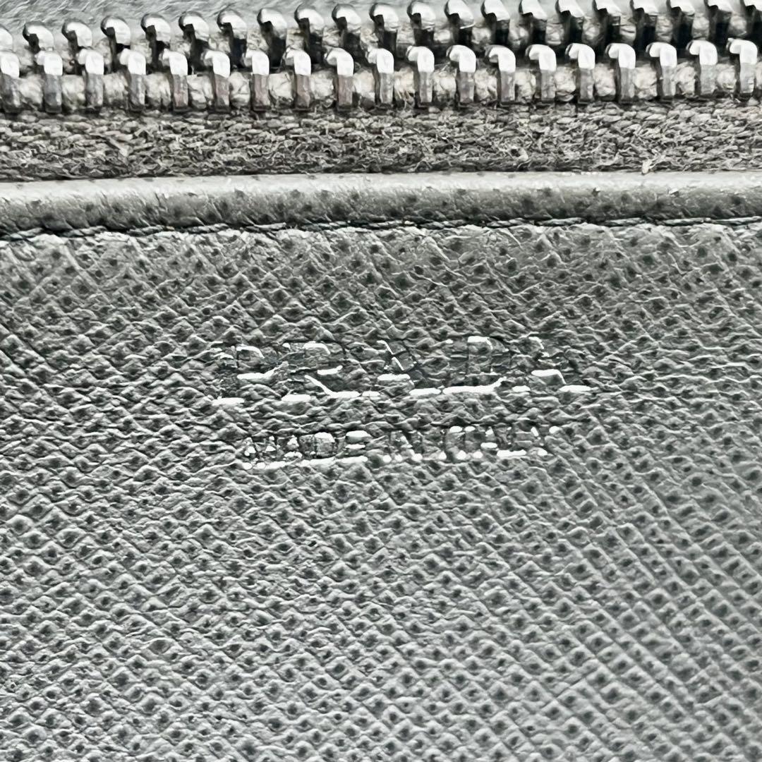 美品✨PRADA プラダ ラウンドファスナー ジップ 長財布 レザー 三角ロゴ