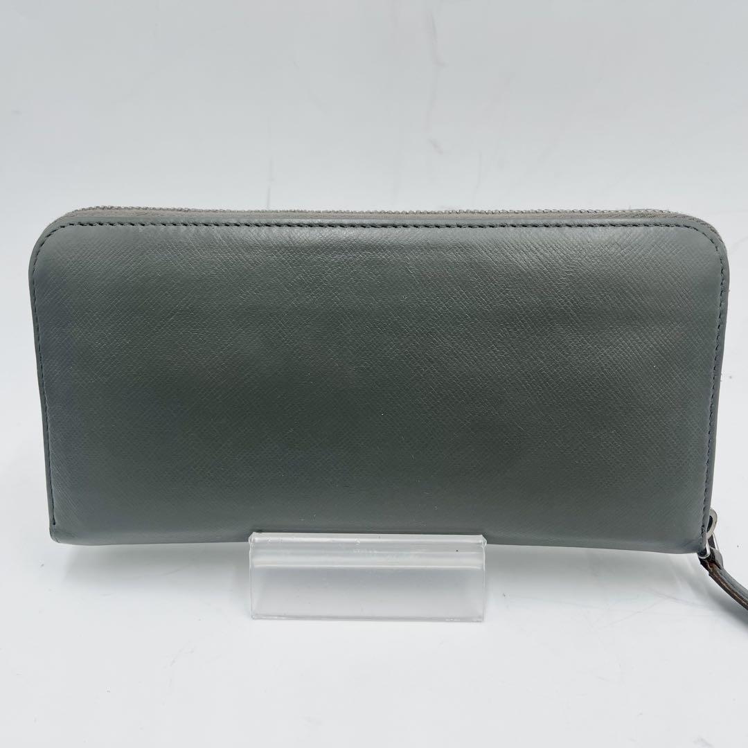 美品✨PRADA プラダ ラウンドファスナー ジップ 長財布 レザー 三角ロゴ