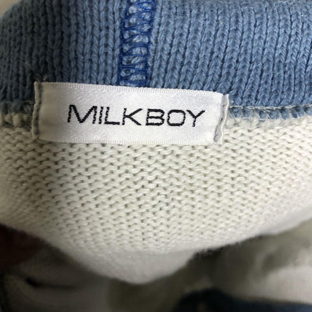 MILK BOY ジップ　ニットパーカー