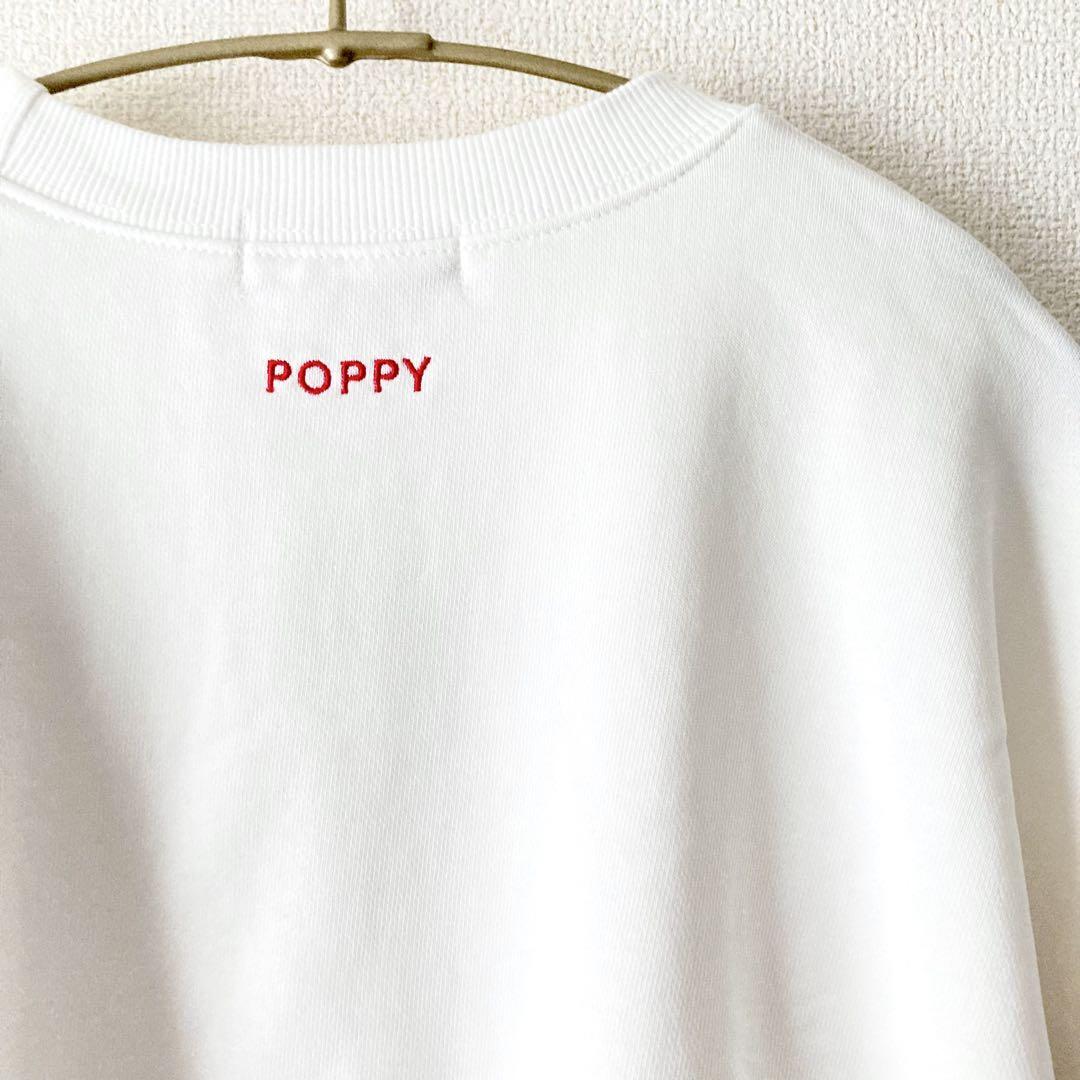 poppy レースハートスウェット ホワイト