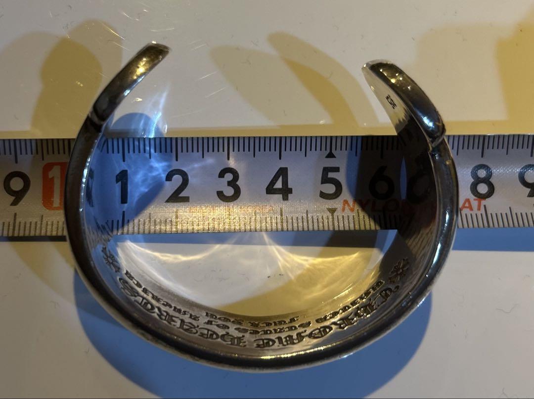 クロムハーツ Chrome Hearts CHスクロールレーベルバングルUSED