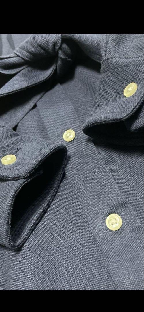 美品　ラルフローレン　ネイビー ワンピース 長袖 リボン付き