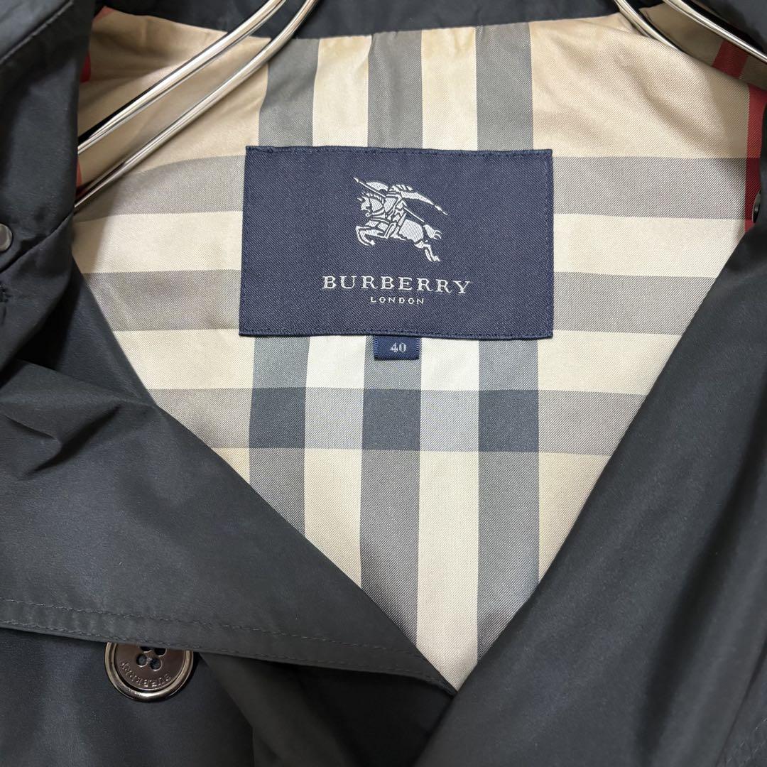 BURBERRY LONDON トレンチコート　レインコート　ノバチェック　L