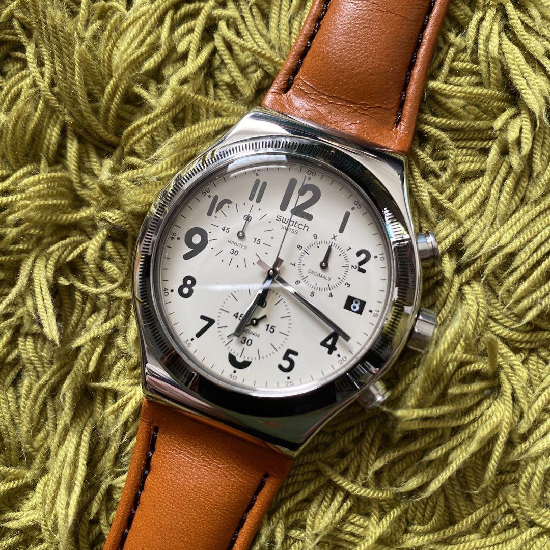 Swatch アナログ 腕時計 クォーツ ブラウン