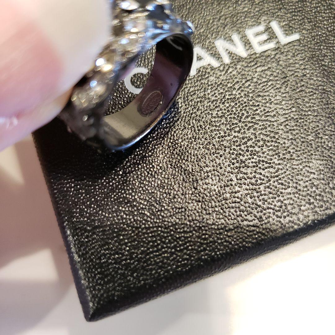 【箱付き】CHANEL ココマーク リング トーン ブラック