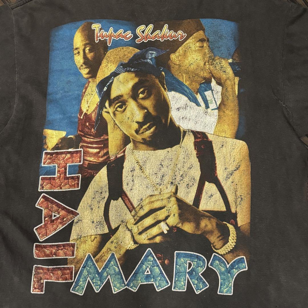90's 2pac Makaveli Hail Mary tシャツ ラップT トップス 90's 2pac Makaveli Hail Mary tシャツ ラップT トップス