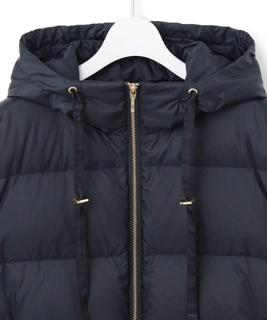 新品◆【洗える】シレータフタ コンパクト ダウンコートブラック(38)