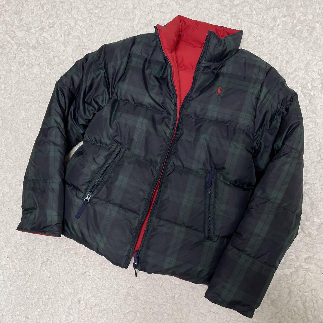 美品✨Ralph Lauren キッズ リバーシブルダウンジャケット 160