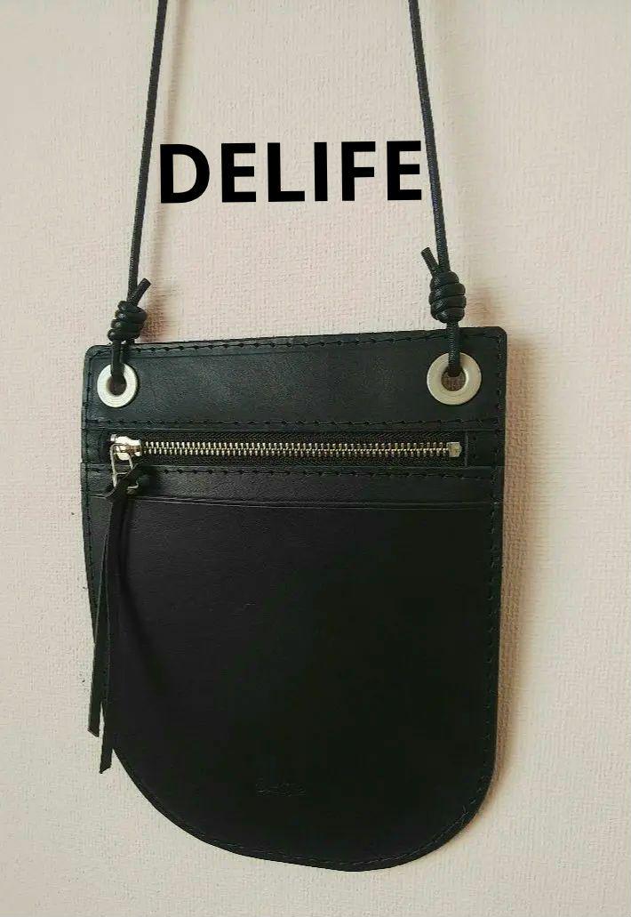 DELIFE デライフ サコッシュ レザー 天然皮革 ブラック 革職人