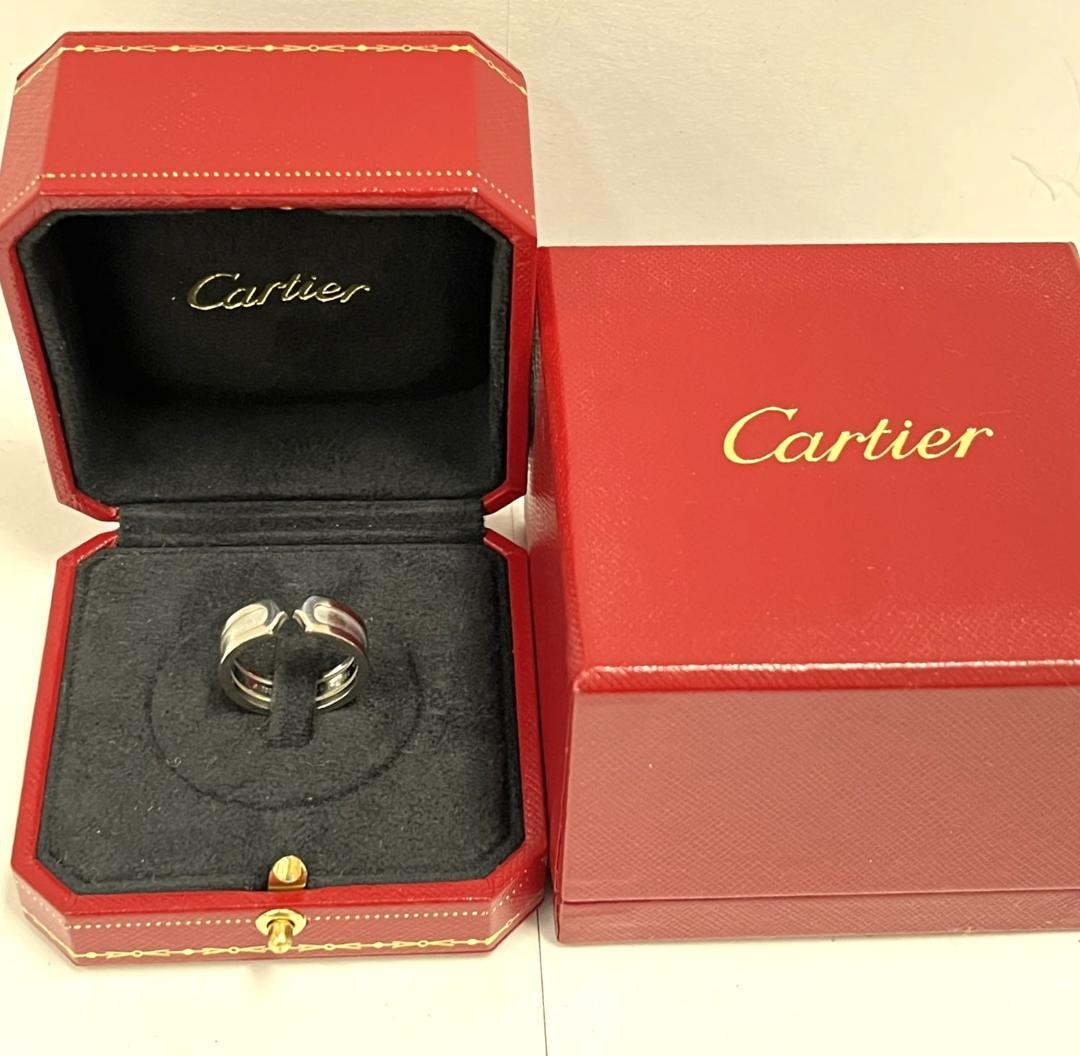 カルティエCartier 2Cリング指輪750刻印 K18WG 約8.5g16号