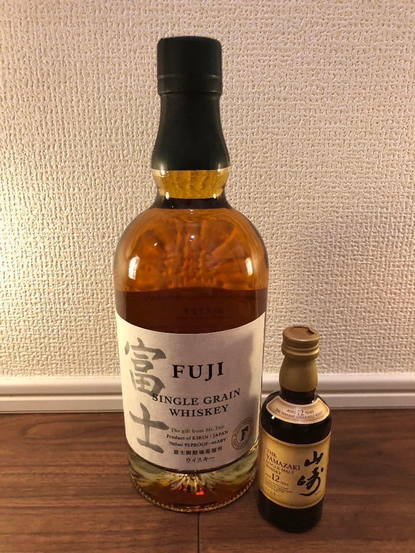 【未開栓】FUJI 富士 シングルグレーン 旧ボトル + 山崎12年（50ml）