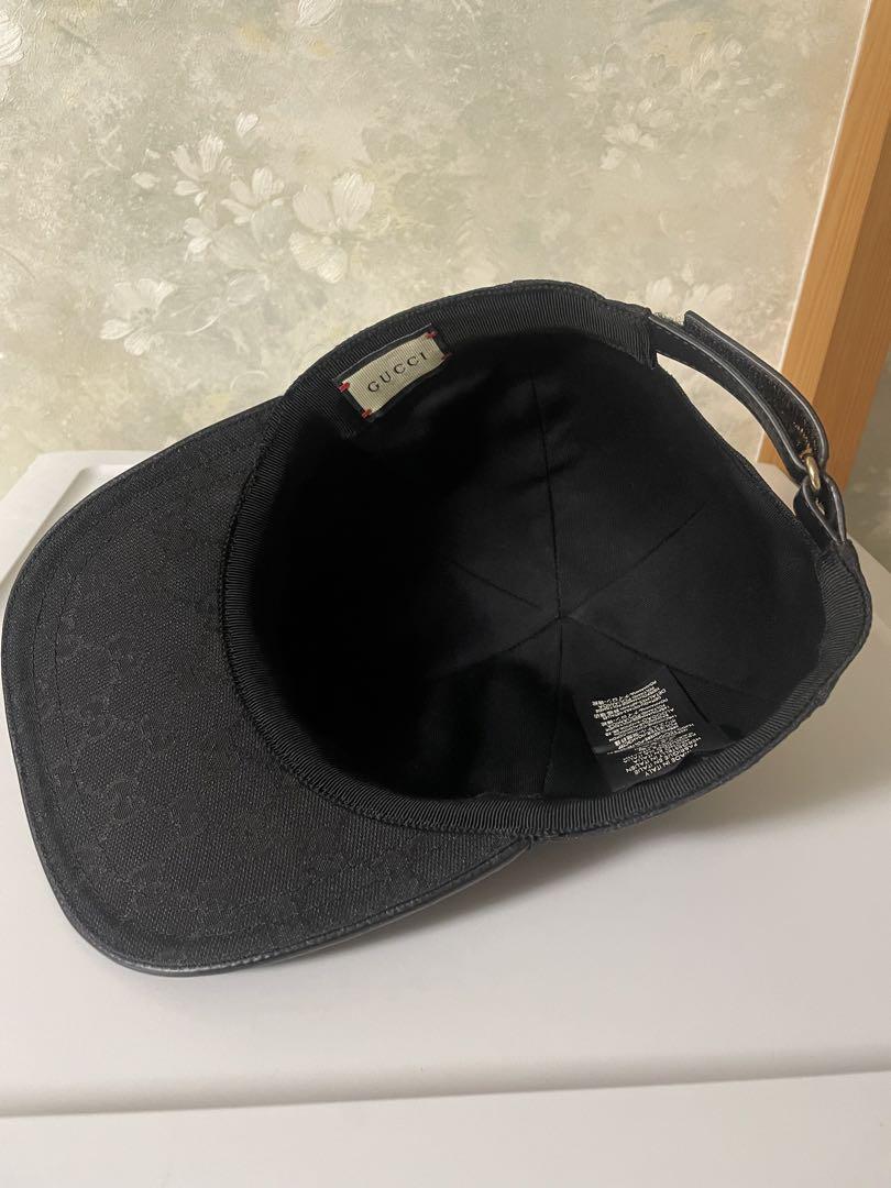 GUCCI ブラック GGパターン キャップ