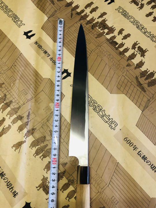 <新品>堺打刃物 刺身包丁 尺寸  300mm 白鋼