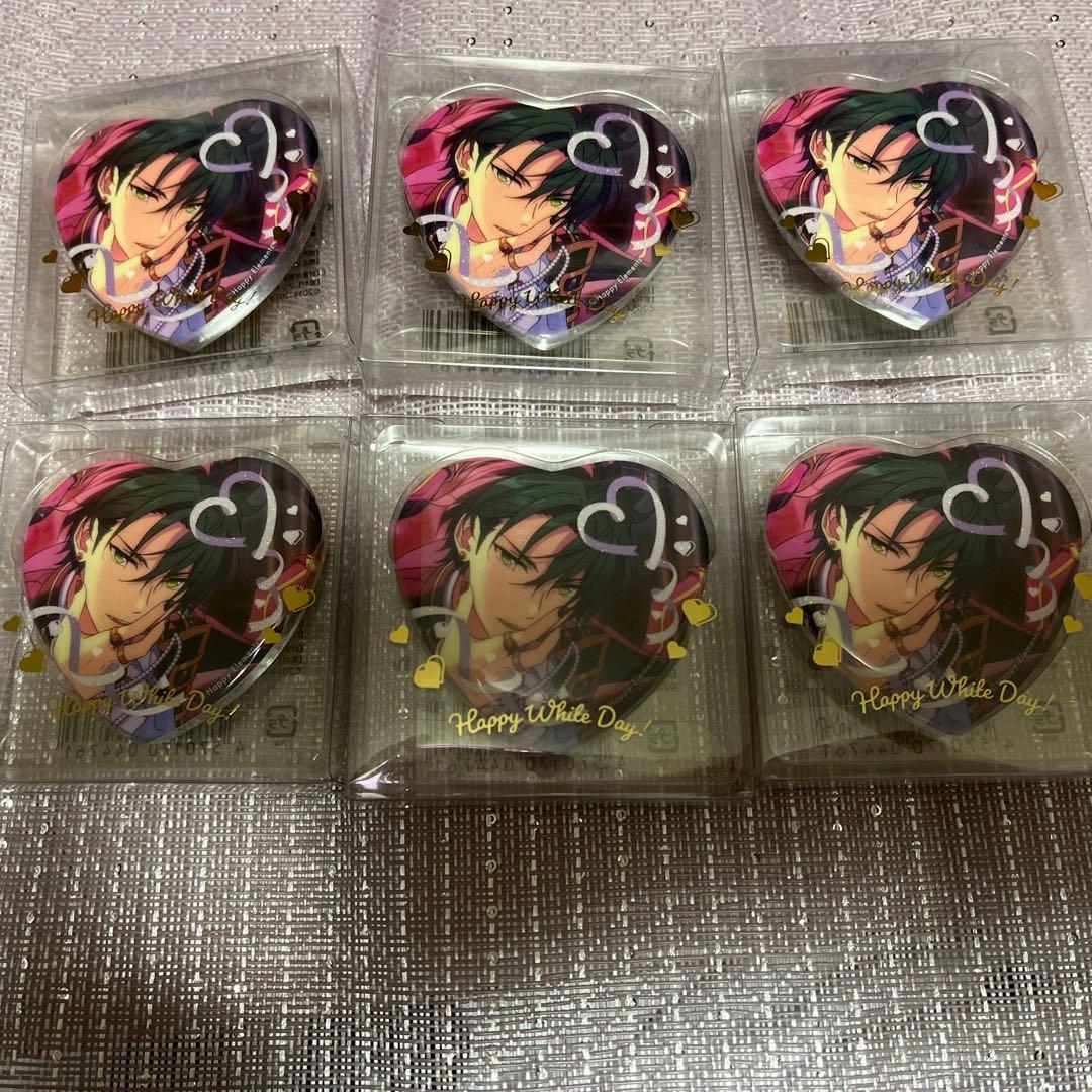 蓮巳敬人 ホワイトデー ハート缶 缶バッジ あんスタ 蓮巳敬人 ホワイトデー