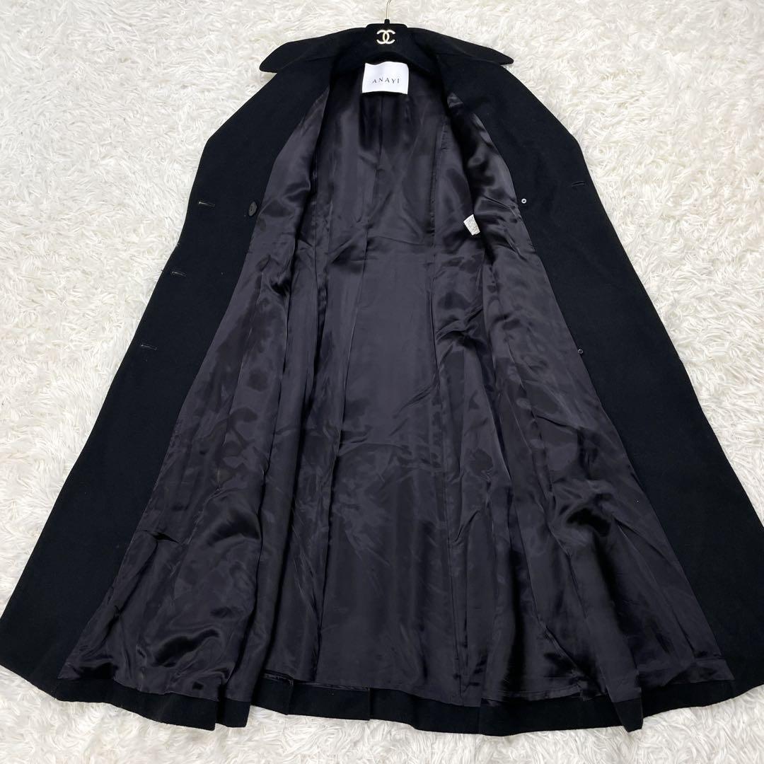 経典 美品☆アナイ 現行 ウールカシミヤ ロングコート ベルト ダブル ジャケット・アウター
