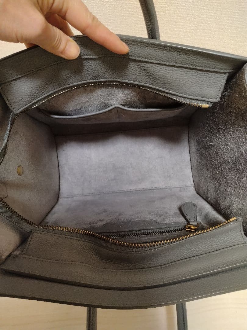 再値下げ　CELINE グレー レザー トートバッグ