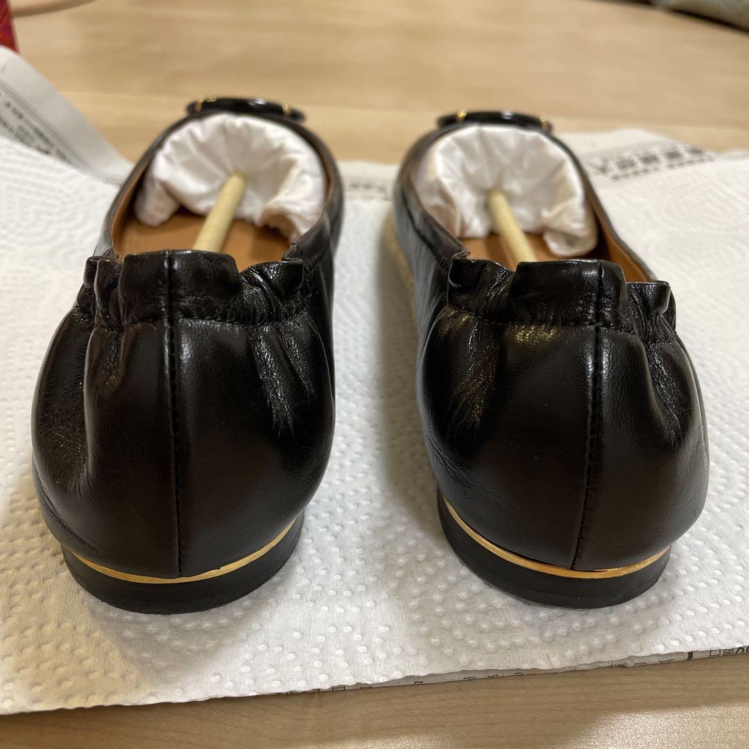 【靴裏以外美品】Tory Burch ブラック フラットシューズ