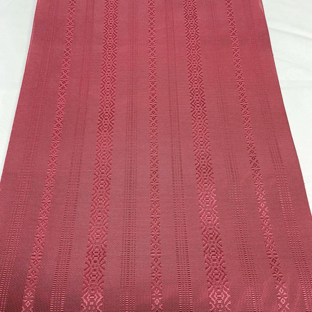 C166正絹　夏用　単衣　名古屋帯　博多織　美品　着物