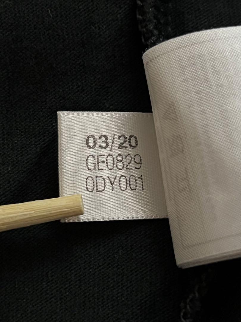 141adidasアディダスオリジナルストレフォイルロゴTシャツ デカロゴ刺繍黒