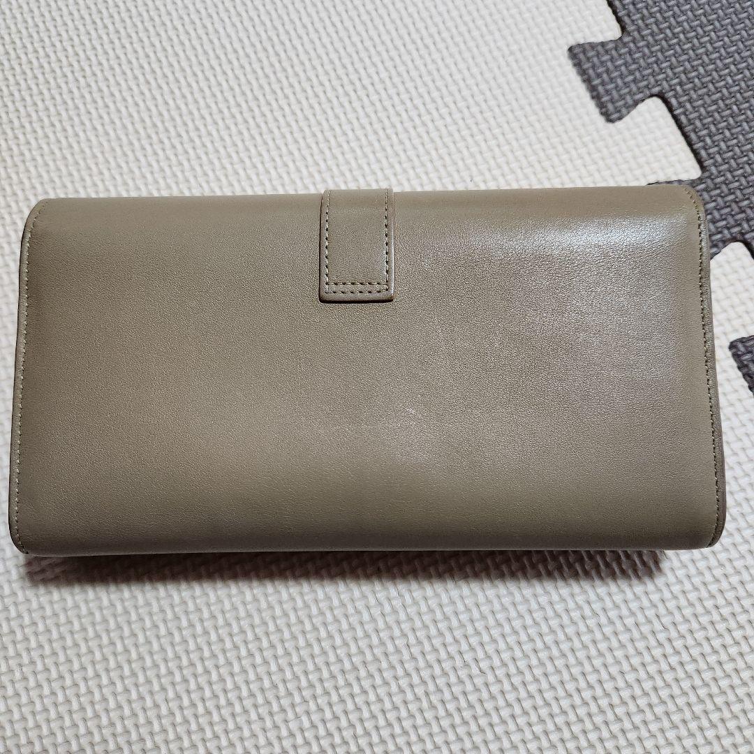 SAINT LAURENT ベージュ レザー長財布