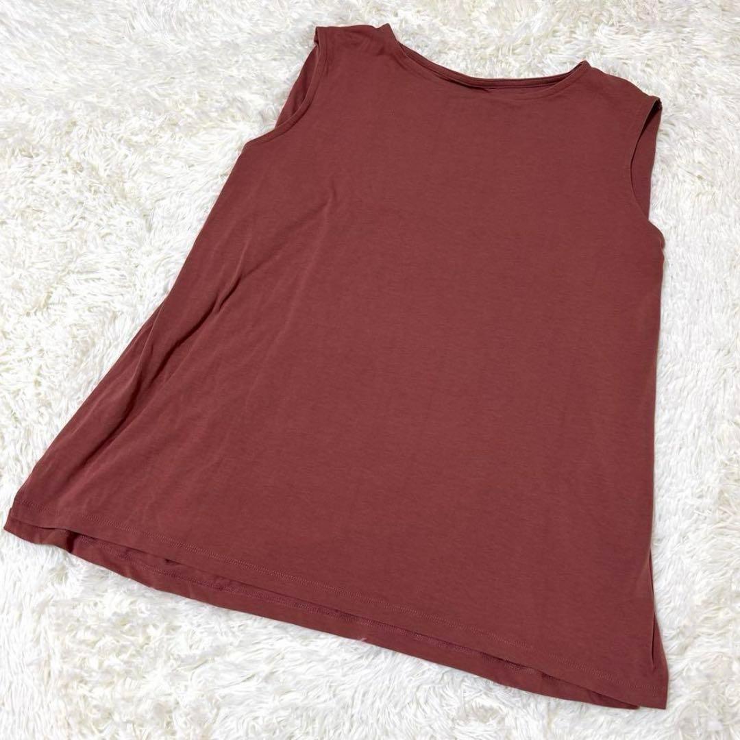 AZUL?美品　アイスクリーンバックタックトップス ノースリーブ　背中割れ（M）