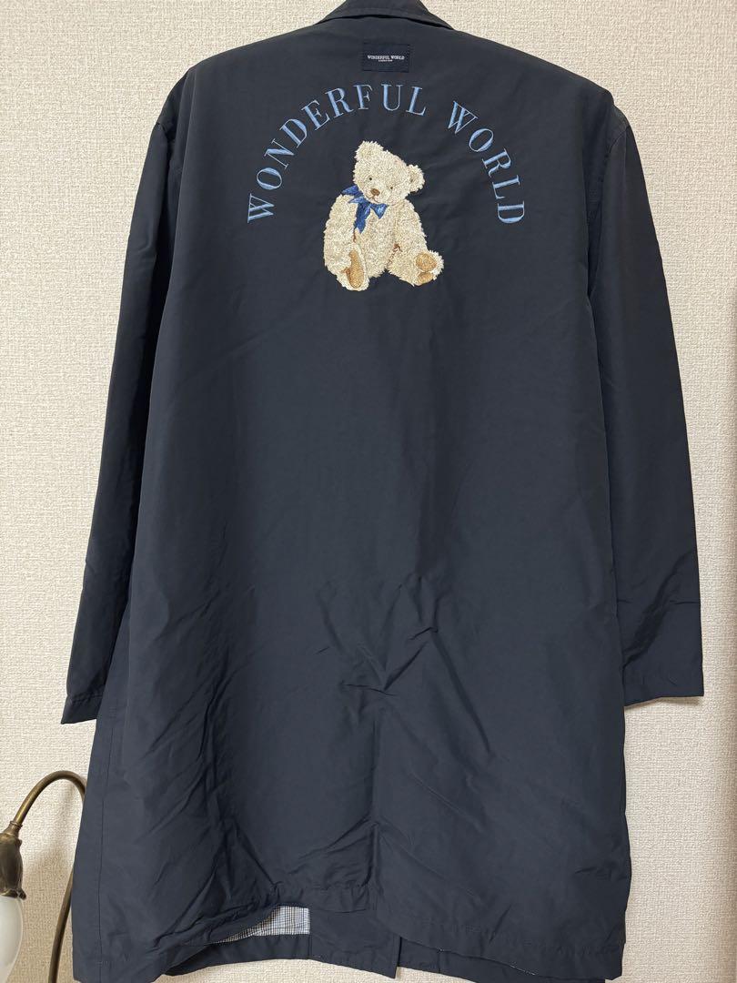 ワンダフルワールドのくまさんブーケ刺繍タブリエとお揃いのタク仕上げスカート ワンダフルワールドのくまさんブーケ刺繍タブリエとお揃いのタク