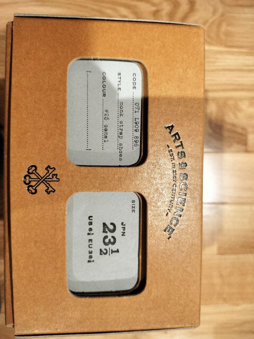定価65000円 A＆S モンクストラップシューズ　キャメル✩