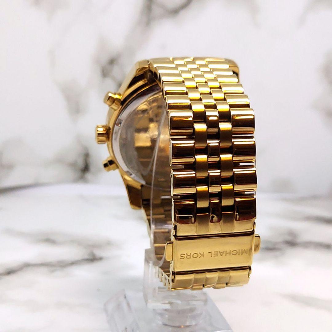 MICHAEL KORS ゴールド ブラック クロノグラフ 腕時計 メンズ