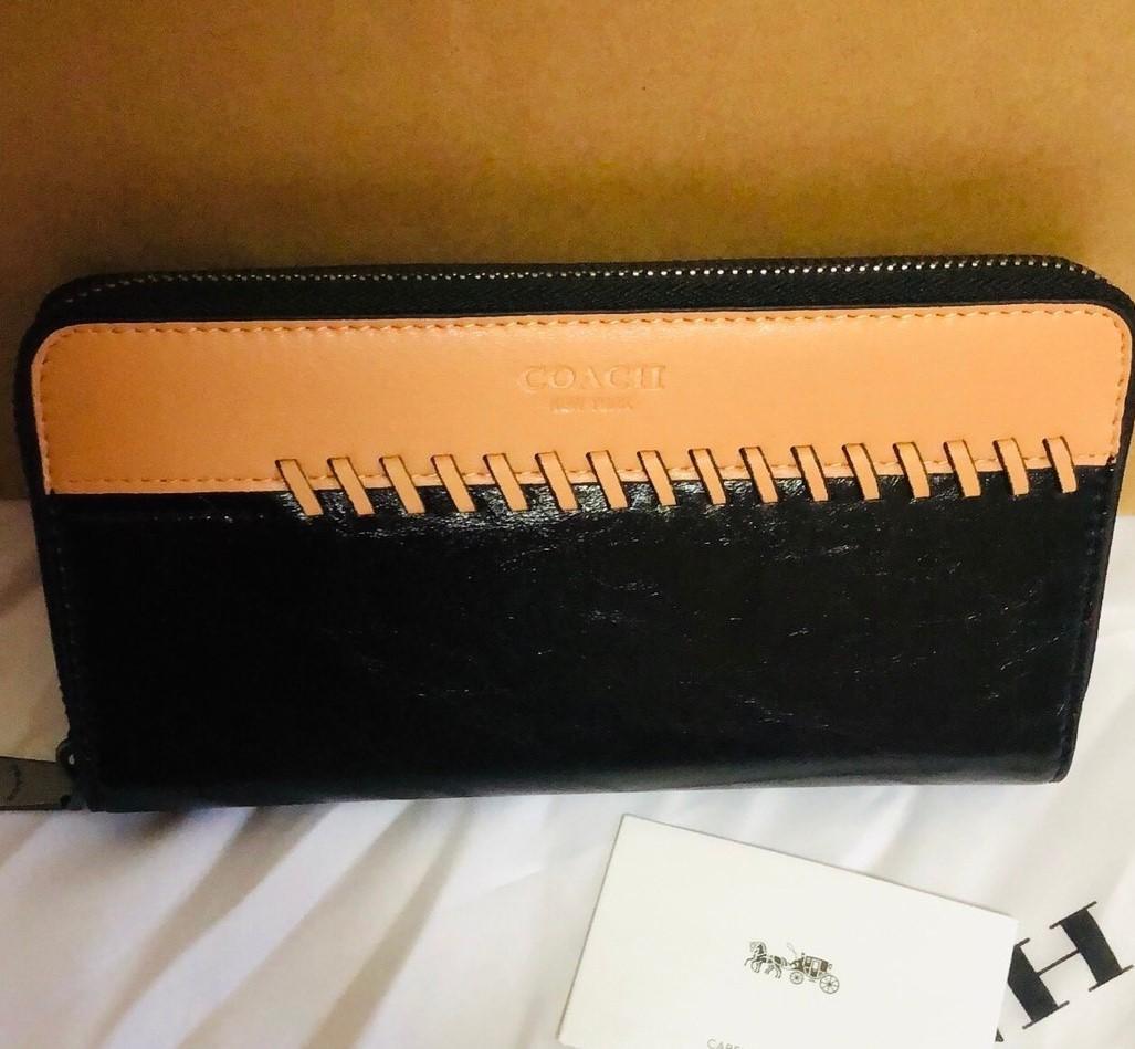 人気SALE得価 COACH コーチ 新品 ブラック メンズ レディース 長財布 黒 財布 041 ip32C-m43646194893 最新作通販