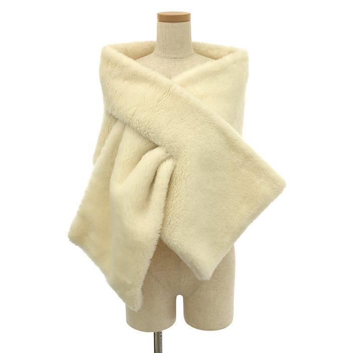 未使用級 近年モデル✨MAX MARA シルク アルパカ フルテディスカーフ 白