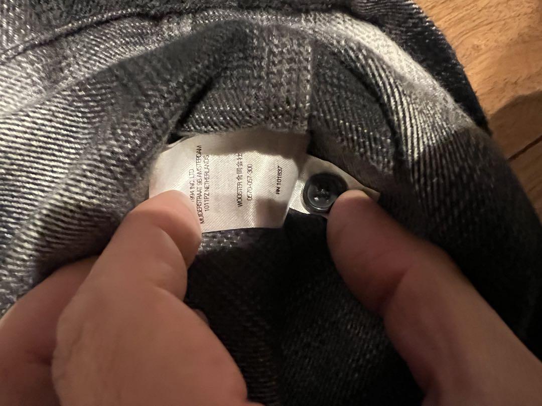 supreme shadow plaid flannel shirt L 黒