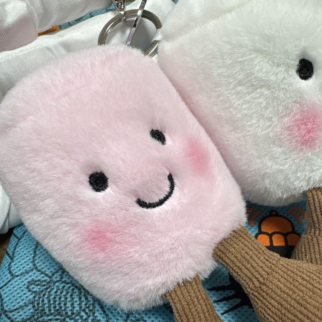 ジェリーキャット　マシュマロ　ペア　ぬいぐるみ　キーホルダー　ギフト袋付き ジェリーキャット マシュマロ ペア ぬいぐるみ バッグチャーム