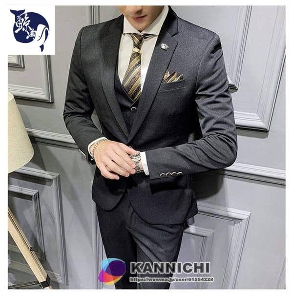 スーツ メンズ ダブルスーツ スリーピーススーツ 3点セット ビジネススーツ# スーツ メンズ ダブルスーツ スリーピーススーツ 3点セット ビジネススーツ#