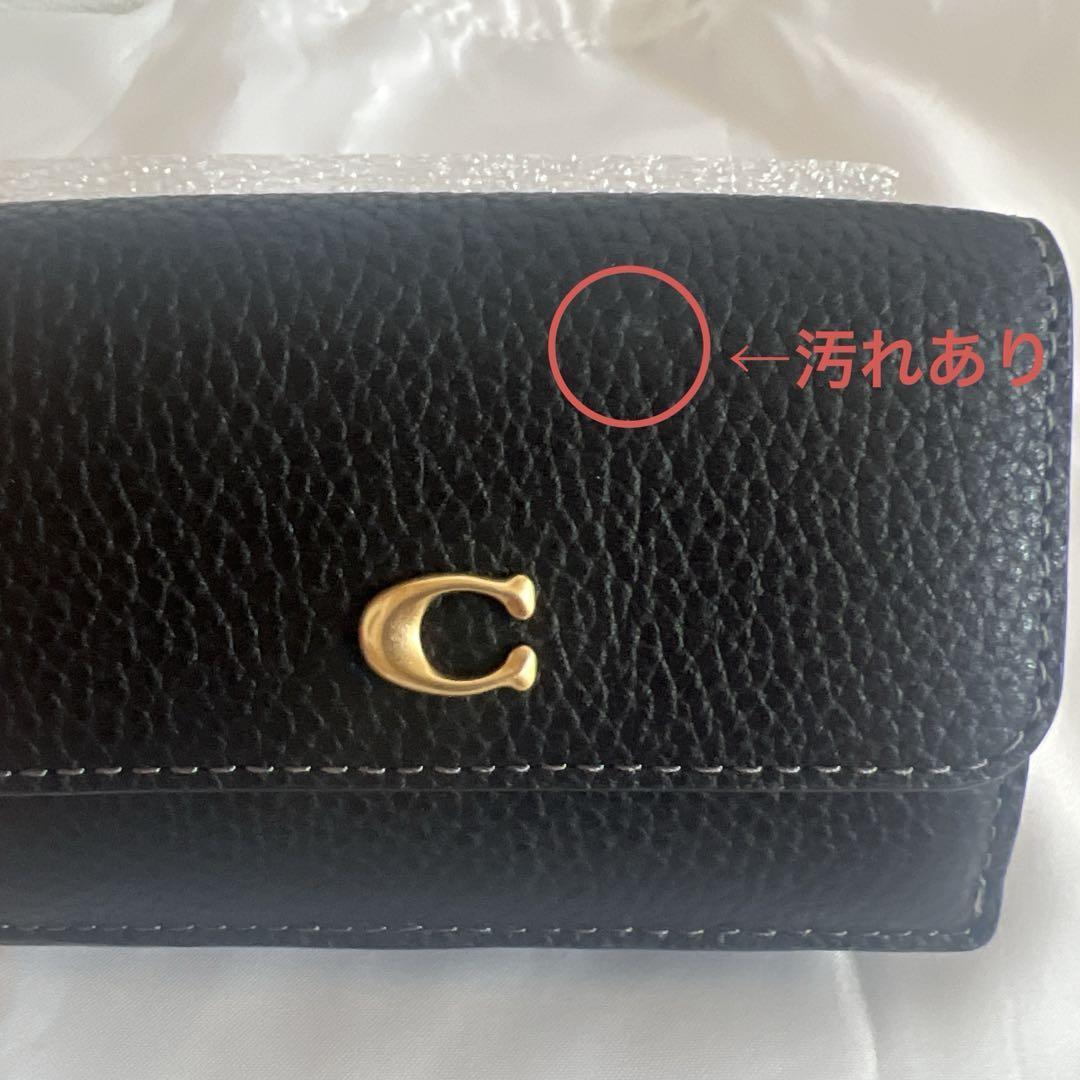 COACH ミニトライ フォールド ウォレット 三つ折り　財布　ブラック